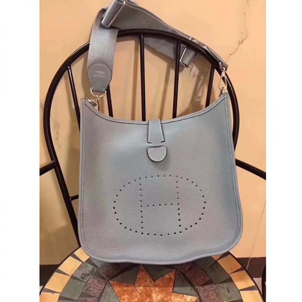 Hermes Evelyne III 33 Large Model Bag in Calfskin-Grey