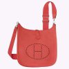 Hermes Evelyne III 33 Large Model Bag in Calfskin-Red