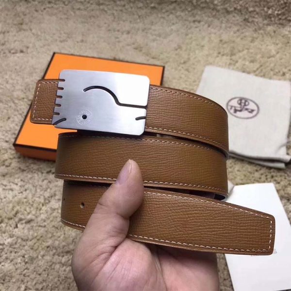 Hermes Men A Cheval Belt Buckle & Reversible Leather Strap 32 mm (4)