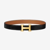 Hermes Men H Belt Buckle & Reversible Leather Strap 32 mm-Brown