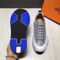 Hermes Men Rapid Sneaker Shoes White Sole-Grey