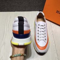Hermes Men Rapid Sneaker Shoes White Sole-Orange