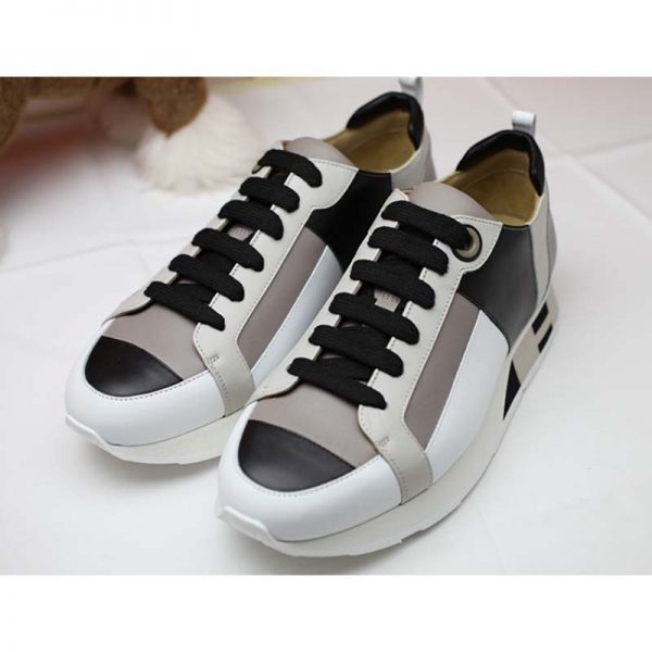 Hermes Men Rebus Sneaker Shoes White (2)
