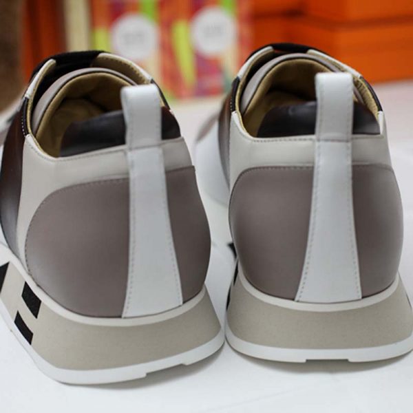 Hermes Men Rebus Sneaker Shoes White (4)