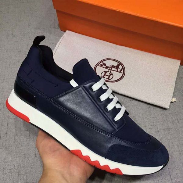 Hermes Men Shoes Stadium Sneaker-Blue (1)