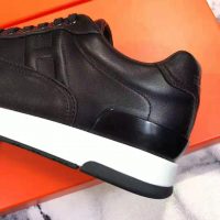 Hermes Men Trail Sneaker in Calfskin-Black