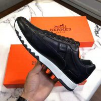 Hermes Men Trail Sneaker in Calfskin-Black