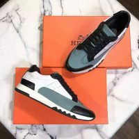 Hermes Men Trail Sneaker in Calfskin-Blue