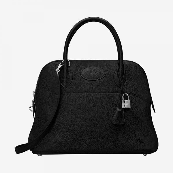 Hermes Women Bolide 31 Bag in Taurillon Clemence Leather-Black