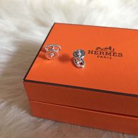 Hermes Women Chaine D’Ancre Earrings Very Small Model Jewelry Silver