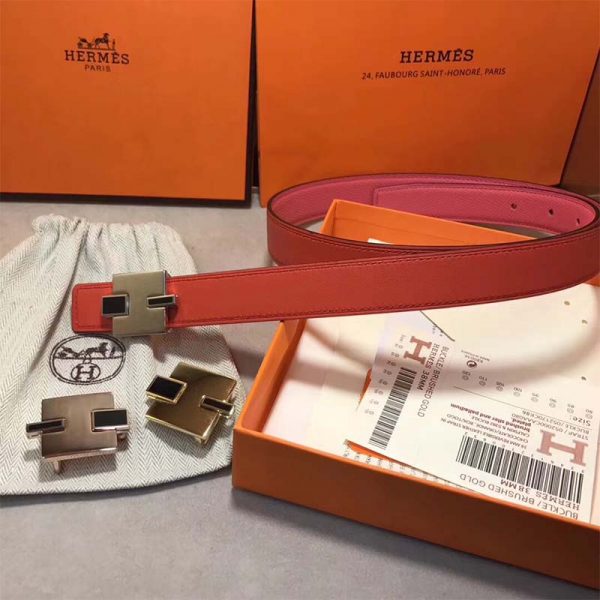 Hermes Women Eileen Buckle & Reversible Leather Strap 24 mm (4)