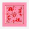 Hermes Women Ex-Libris Scarf 90-Pink