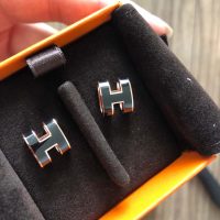 Hermes Women Pop H Earrings Jewelry Black