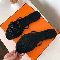 Hermes Women Rivage Sandal Summer TPU Sole-Black