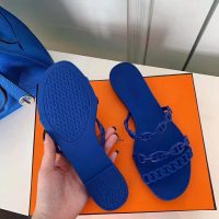 Hermes Women Rivage Sandal Summer TPU Sole-Blue