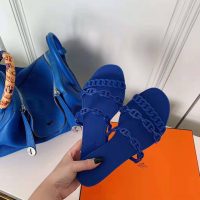 Hermes Women Rivage Sandal Summer TPU Sole-Blue