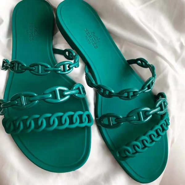 Hermes Women Rivage Sandal Summer TPU Sole-Green (12)