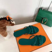 Hermes Women Rivage Sandal Summe TPU Sole-Green