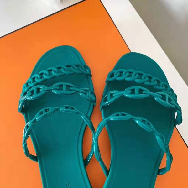 Hermes Women Rivage Sandal Summer TPU Sole-Green (9)