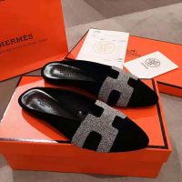 Hermes Women Roxane Mule Shoes Black