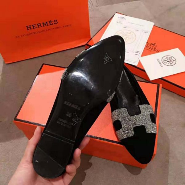 Hermes Women Roxane Mule Shoes Black (19)