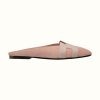 Hermes Women Roxane Mule Shoes Pink