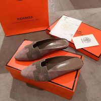 Hermes Women Roxane Mule Shoes Rose