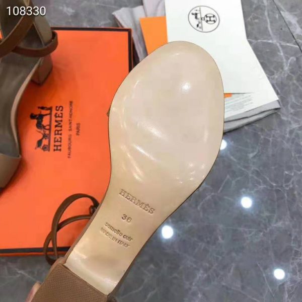 Hermes Women Shoes Manege Sandal 5.1 cm Heel-White (1)