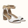 Hermes Women Shoes Manege Sandal 5.1 cm Heel-White