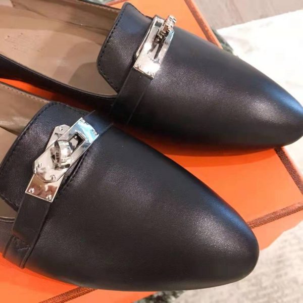 Hermes Women Shoes Pegase Ballerina in Calfskin-Black (4)