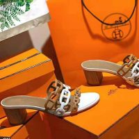 Hermes Women Tandem Sandal in Nappa Leather 5.1cm Heel-Brownppa Leather 5.1cm Heel-Brown (1)