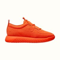 Hermes Women Team Sneaker Double-Sided Technical Mesh Elasticated Laces-Orange