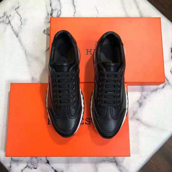 Hermes Women Trail Sneaker in Calfskin-Black (4)