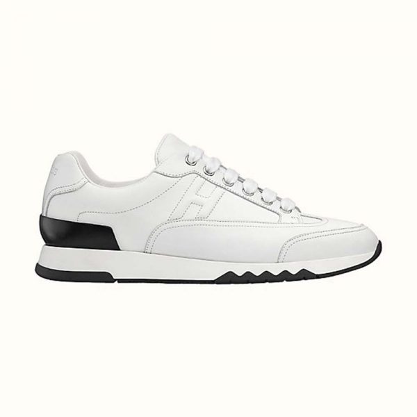 Hermes Women Trail Sneaker in Calfskin-White