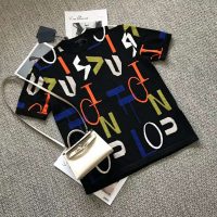 Louis Vuitton LV Men LV Electric Intarsia T-Shirt-Blue