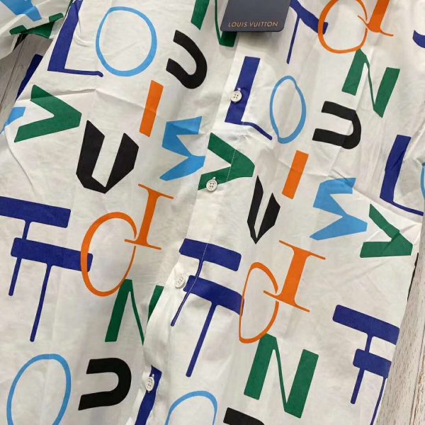Louis Vuitton LV Men LV Electric Regular DNA Short-Sleeved Shirt (5)