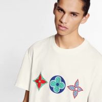 Louis Vuitton LV Men Multicolor Monogram Printed T-Shirt-White (5)