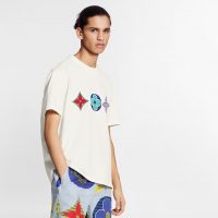 Louis Vuitton LV Men Multicolor Monogram Printed T-Shirt-White (5)