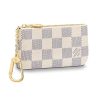 Louis Vuitton LV Unisex Key Pouch Damier Azur Canvas-Grey