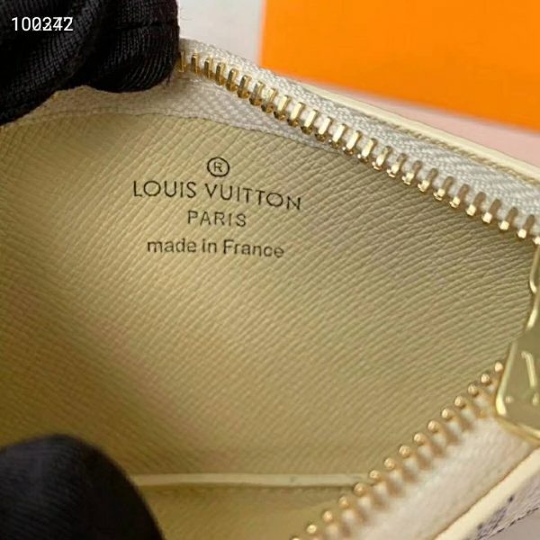 Louis Vuitton LV Unisex Key Pouch Damier Azur Canvas-Grey (10)