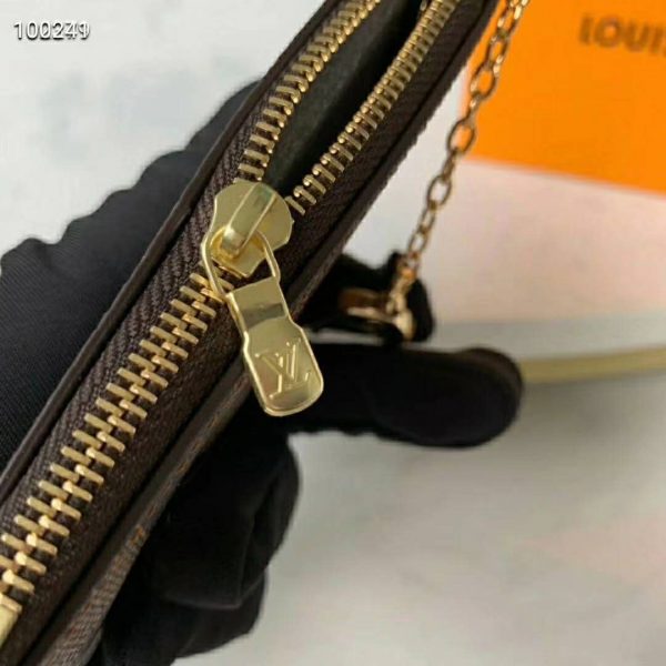 Louis Vuitton LV Unisex Key Pouch Damier Ebene Canvas-Brown (5)