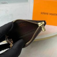 Louis Vuitton LV Unisex Key Pouch Damier Ebene Canvas-Brown