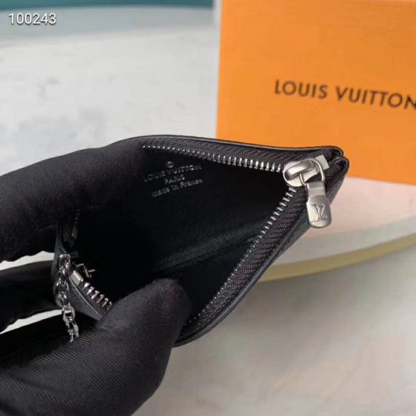 Louis Vuitton LV Unisex Pochette Clé Key Pouch Damier Graphite Canvas (9)