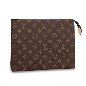 Louis Vuitton LV Unisex Toiletry Pouch 26 Monogram Canvas-Brown