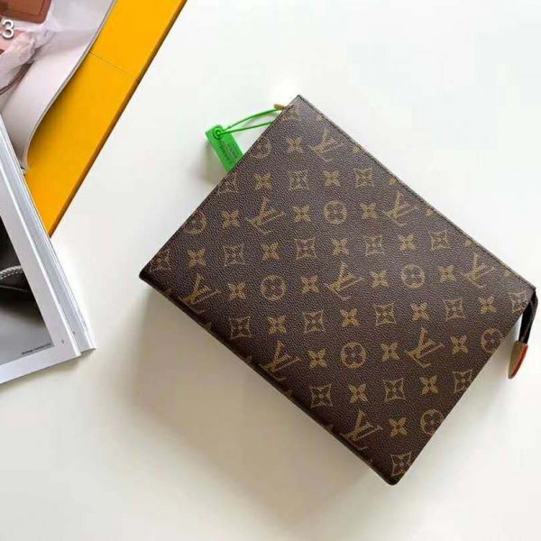 Louis Vuitton LV Unisex Toiletry Pouch 26 Monogram Canvas-Brown (2)