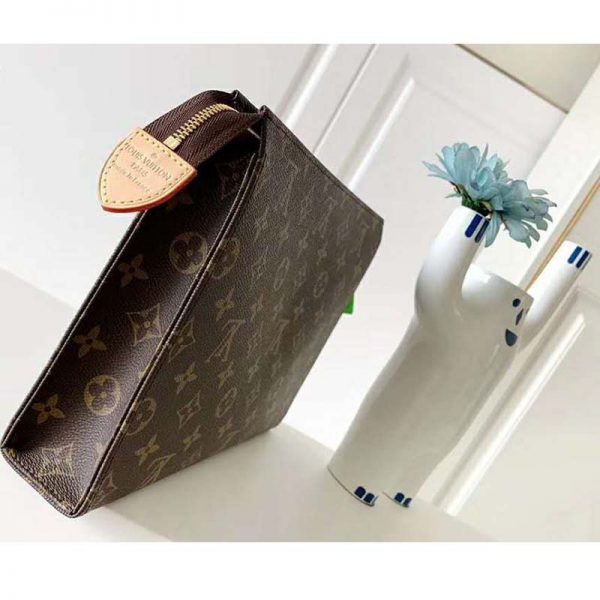 Louis Vuitton LV Unisex Toiletry Pouch 26 Monogram Canvas-Brown (4)