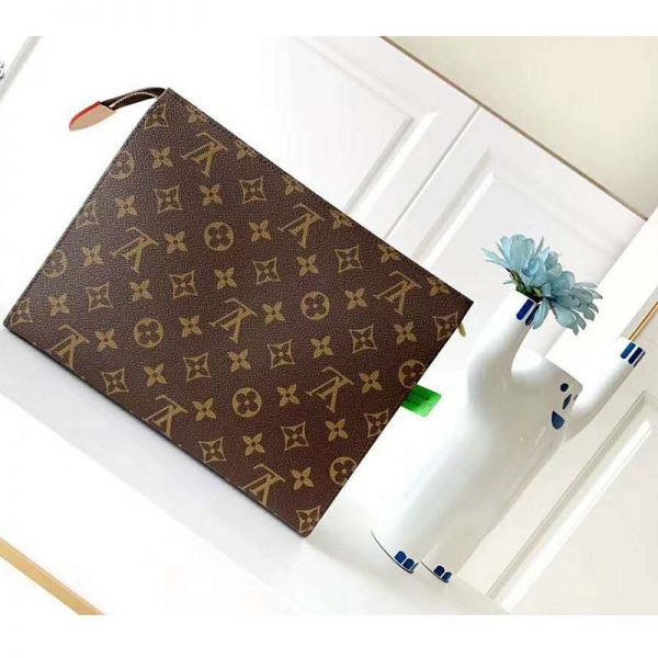 Louis Vuitton LV Unisex Toiletry Pouch 26 Monogram Canvas-Brown (5)