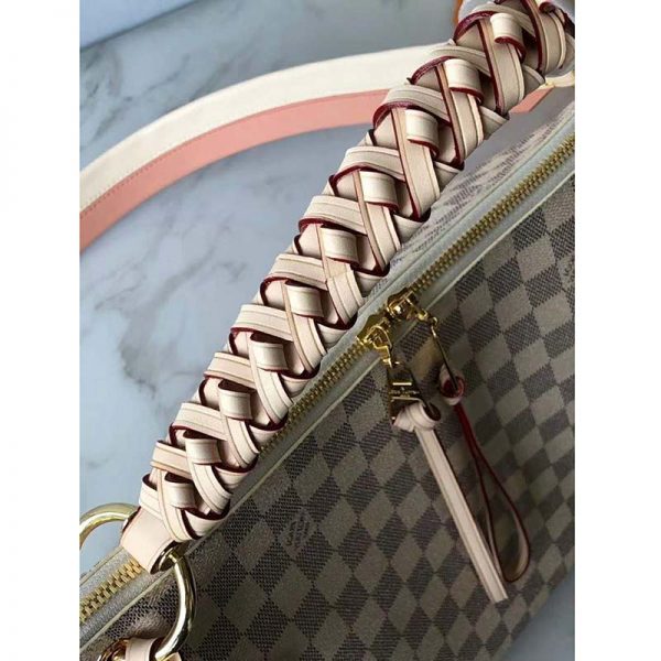Louis Vuitton LV Women Beaubourg Hobo MM Damier Azur Coated Canvas (4)