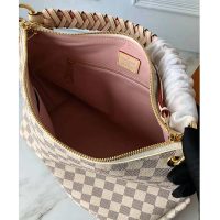 Louis Vuitton LV Women Beaubourg Hobo MM Damier Azur Coated Canvas