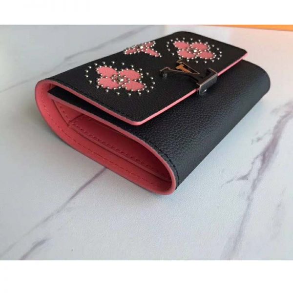 Louis Vuitton LV Women Capucines Compact Wallet Taurillon Leather-Pink (4)